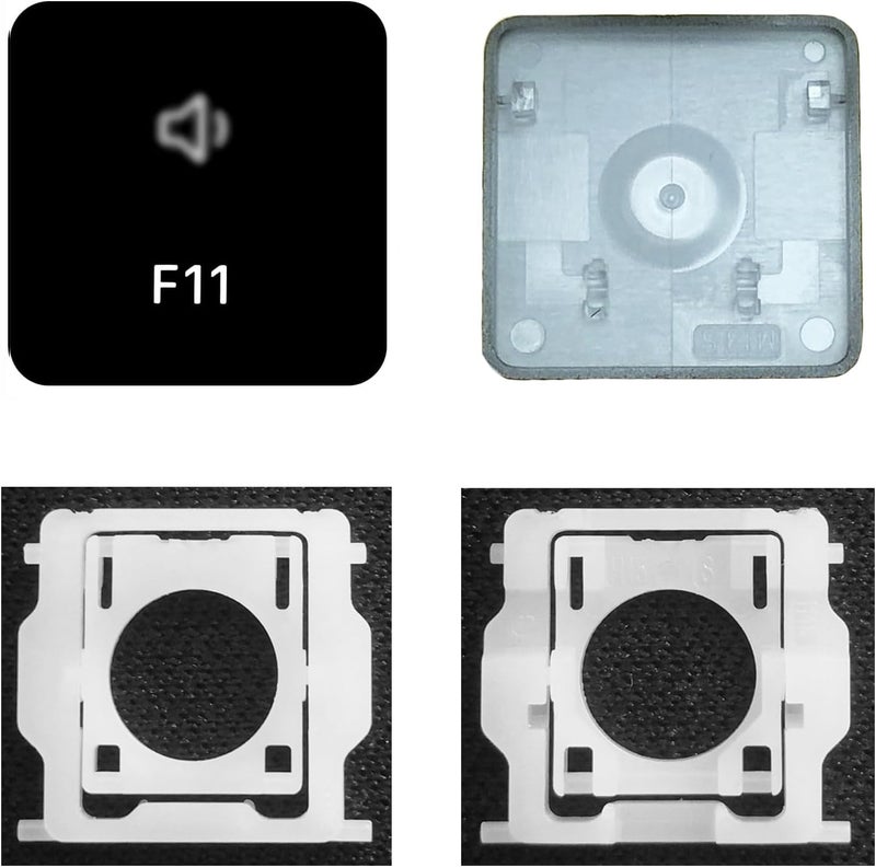 GRMTRV Replacement Individual Key Cap Hinge for MacBook Air 13'' 15'' M3 M4 A3113 A3114 A3240 A3241, 14'' 16'' Pro/Max M4 A3185 A3186 A3401 A3112 A3403 2024-2025 (F11) - Image 1